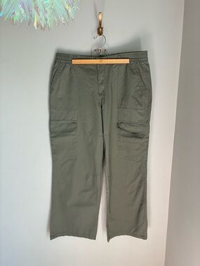 New Wide Leg Green Cargo Pants Size 3X